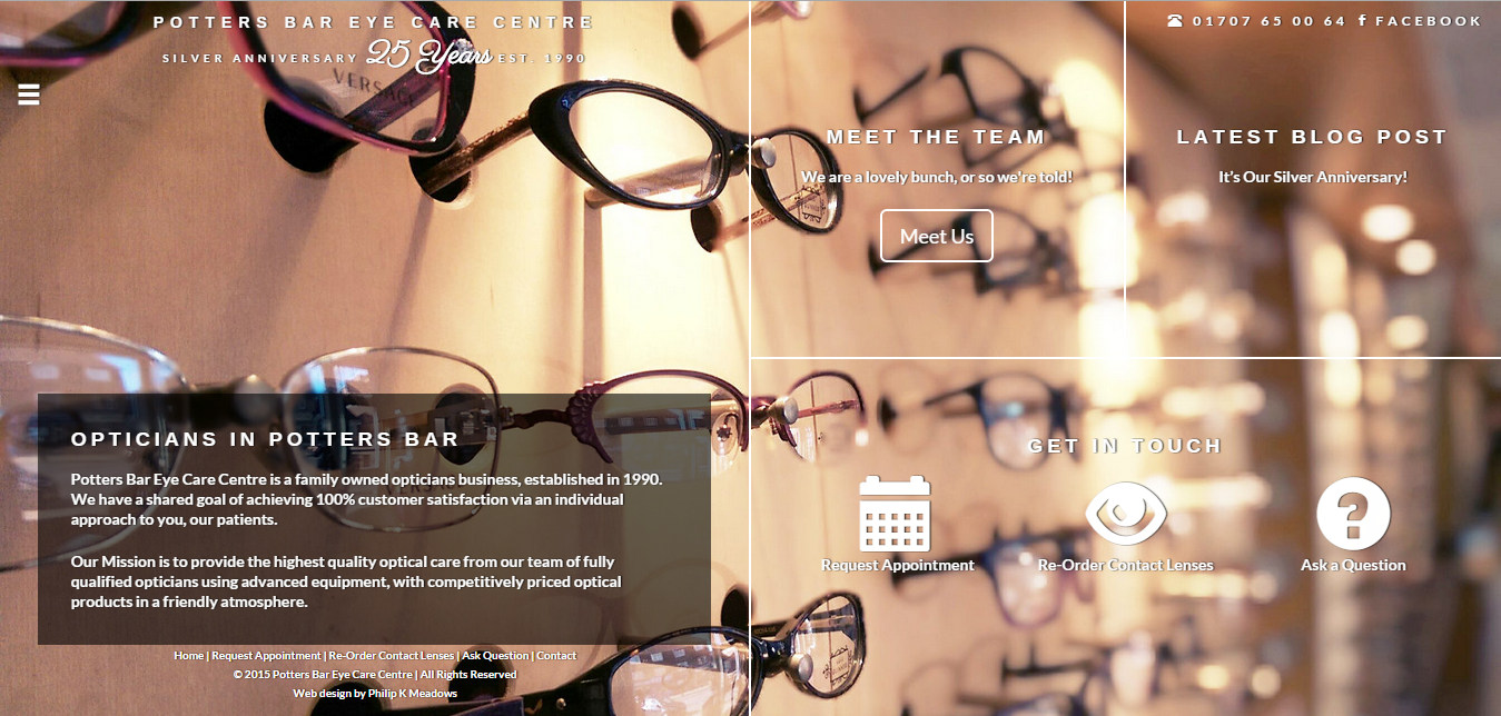 Web Design Potters Bar | Potters Bar Eye Care Centre